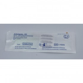 Microchip de identificação animal com aplicador - esterelizado - 6 etiquetas - 1,25x7mm - EXTRA NANO