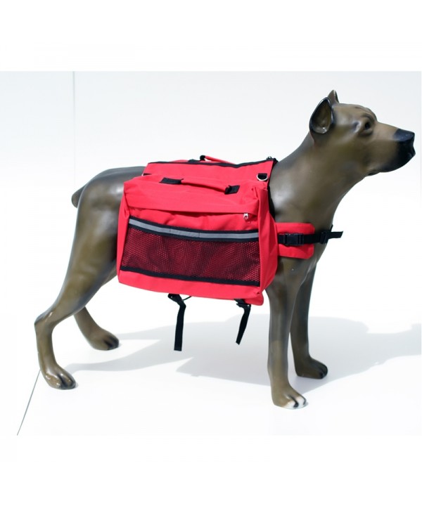 Suporte de carga dorsal para cães - tamanho médio -36x32x23 cm - vermelha