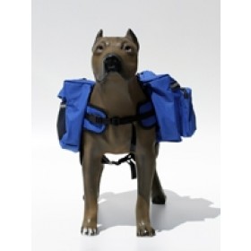 Suporte de carga dorsal para cães - tamanho grande - 36x28x33cm - azul